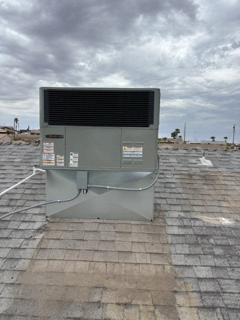 Replacement rooftop package unit after installation