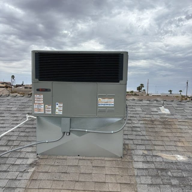 Replacement rooftop package unit after installation