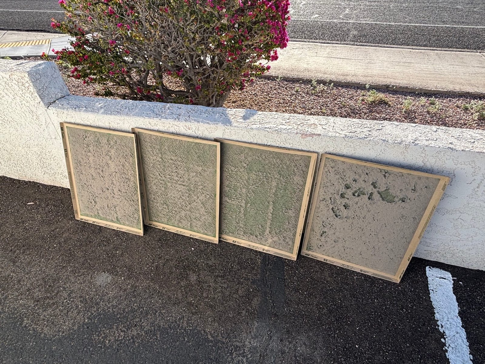HVAC maintenance filters photographed during Streamland Faith HVAC service